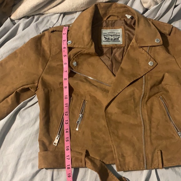 Levi’s tan suede moto jacket - Picture 6 of 6